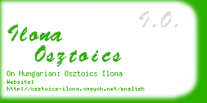 ilona osztoics business card